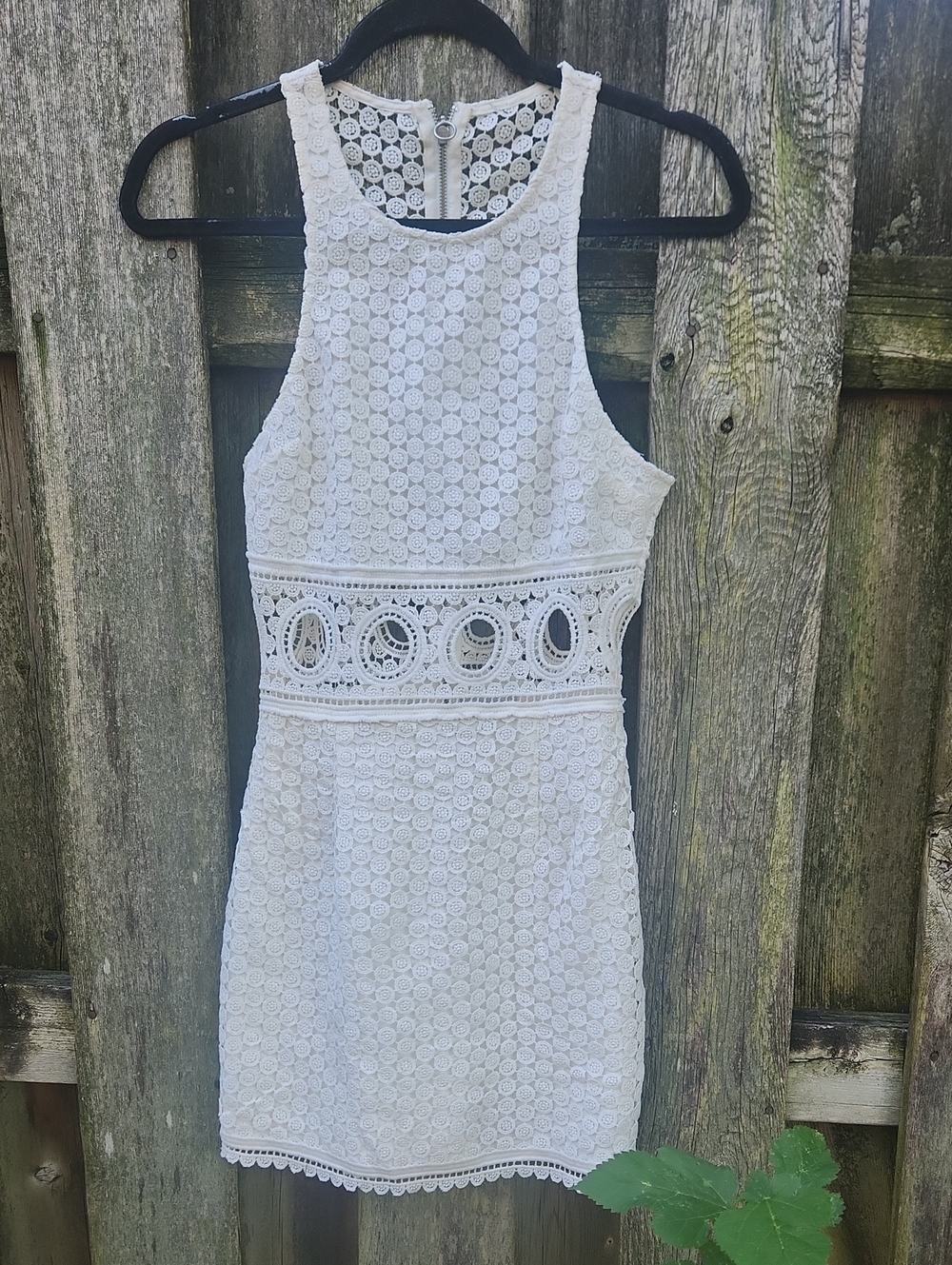 SAYLOR White Lace Mini Knit Dress  Sz XS